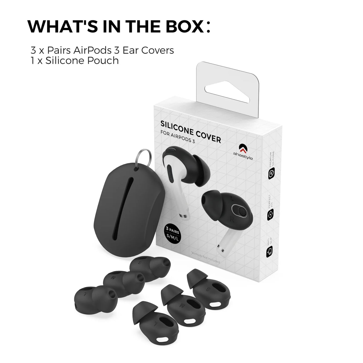 Wireless Bluetooth Earbuds AirPods 3 In Ear Silicone Soundproof Ear Caps Tips For Environmental Protection Flat Installation