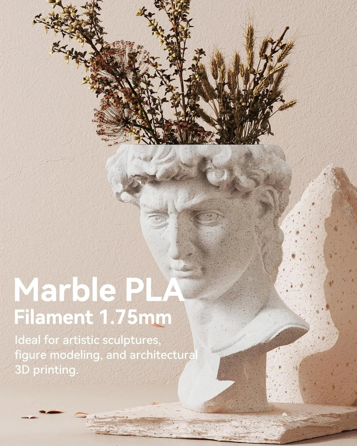 SUNLU 5KG High Speed PLA Marble Filament 1.75mm +/- 0.02 mm 1kg Spool (2.2lbs) High Speed Printing Filament Fit Most FDM Printer