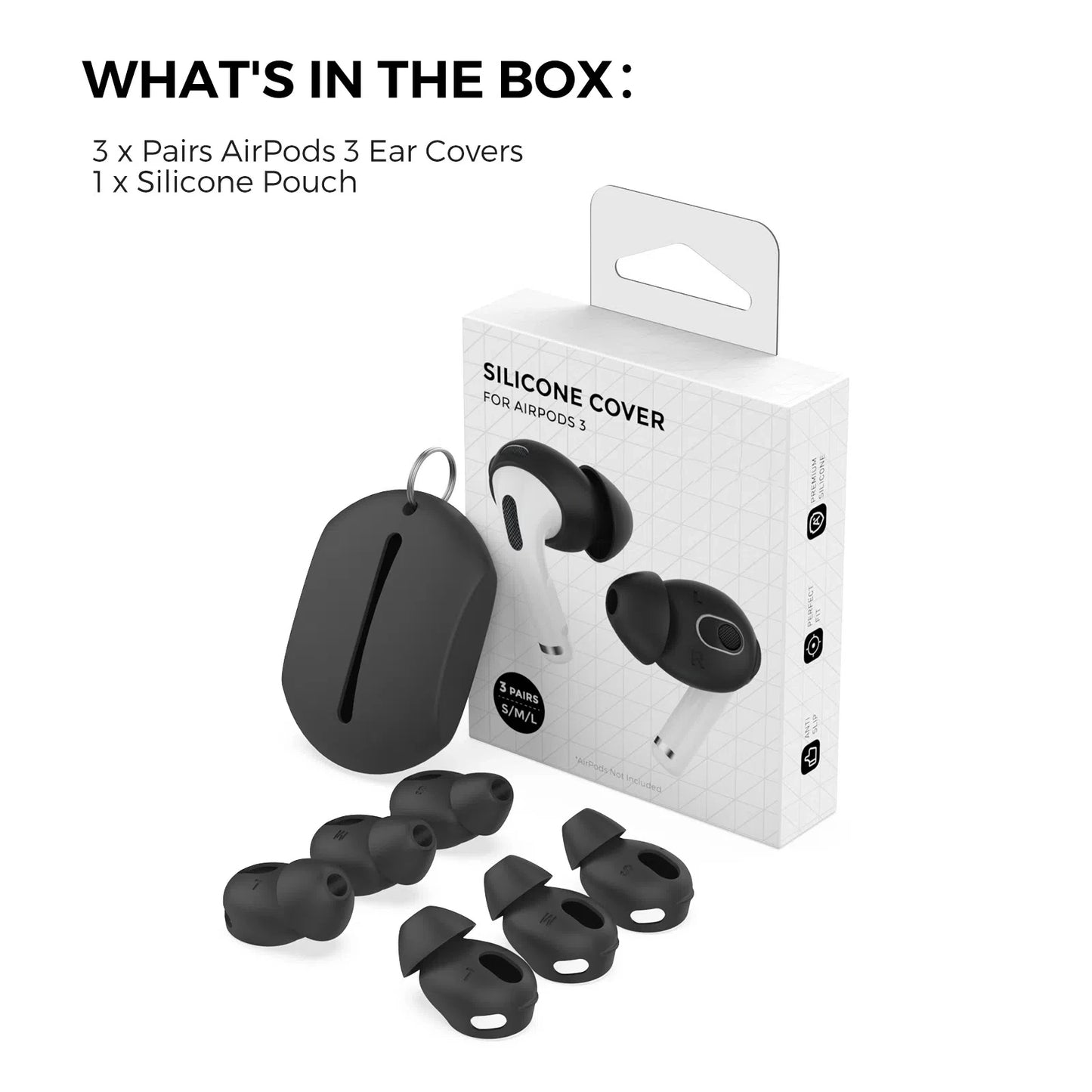 Wireless Bluetooth Earbuds AirPods 3 In Ear Silicone Soundproof Ear Caps Tips For Environmental Protection Flat Installation