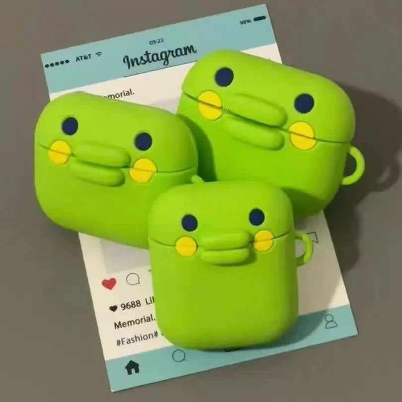 3D Cute Funny Tamagotchi Big Mouth Earphone Accessories Case Protective Sleeve Cover Suitable For Airpods1/2/3/4/Pro/Pro2/Pro3