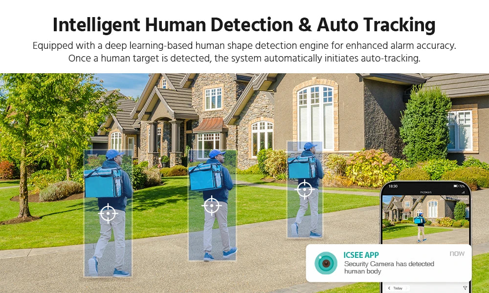 ANNKE 6MP Wifi IP Camera Dual Lens 2.4G camera security wifi Auto Tracking Human Detection Color Night Vision ONVIF PT Camera
