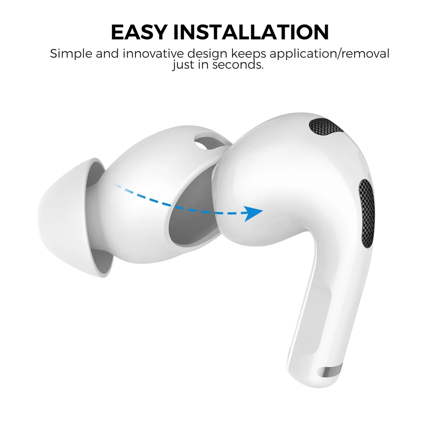 Wireless Bluetooth Earbuds AirPods 3 In Ear Silicone Soundproof Ear Caps Tips For Environmental Protection Flat Installation