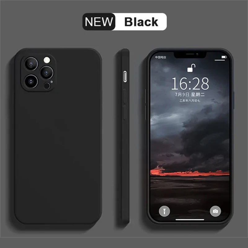 Soft TPU Phone Cover iphone 16 Pro Max Case Original Liquid Silicone  For iphone 15 14 13 14 11 Pro Max mini 14 15 16 Plus Coque