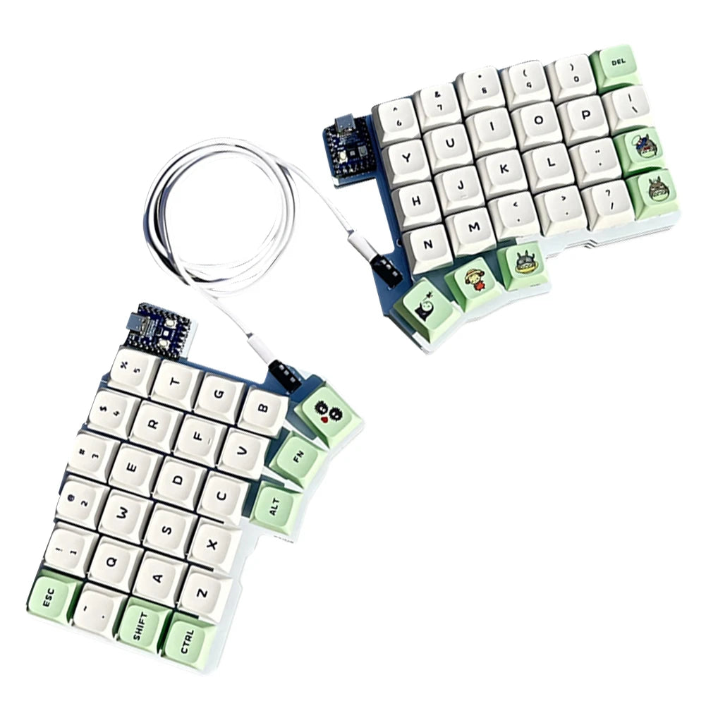 Silakka54 Split Keyboard Kit VIAL/QMK Wired Custom Hotswap Ergonomic Gaming Keyboard Left And Right Handed Mechanical Keyboard