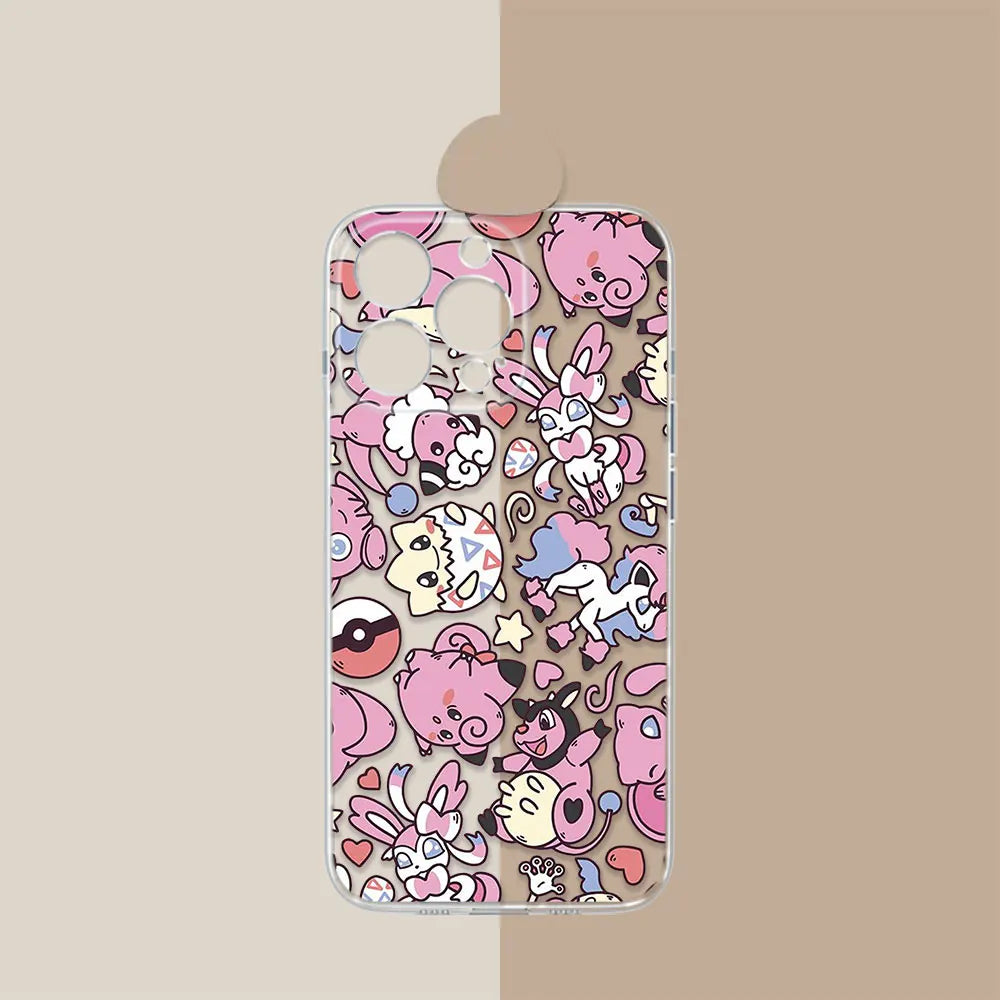 Pokemon Charizard Pikachu Anime Coque For iPhone 17 Air 16e 16 Case 15 14 13 12 11 17 16 Plus Pro Max 17 Translucent Phone Cover
