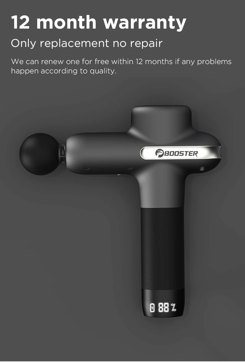 BOOSTER U1 Massage Gun New Generation Back and Neck Massager Deep Tissue Percussion Muscle Massage Machine for Fitness Exercise