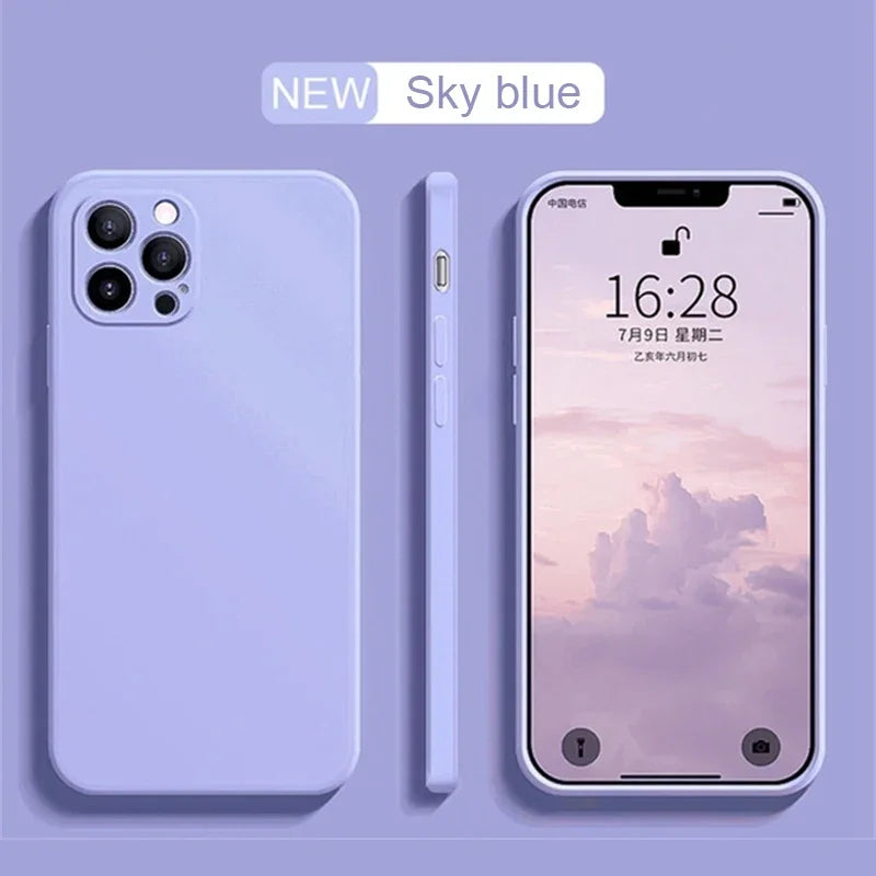 Soft TPU Phone Cover iphone 16 Pro Max Case Original Liquid Silicone  For iphone 15 14 13 14 11 Pro Max mini 14 15 16 Plus Coque