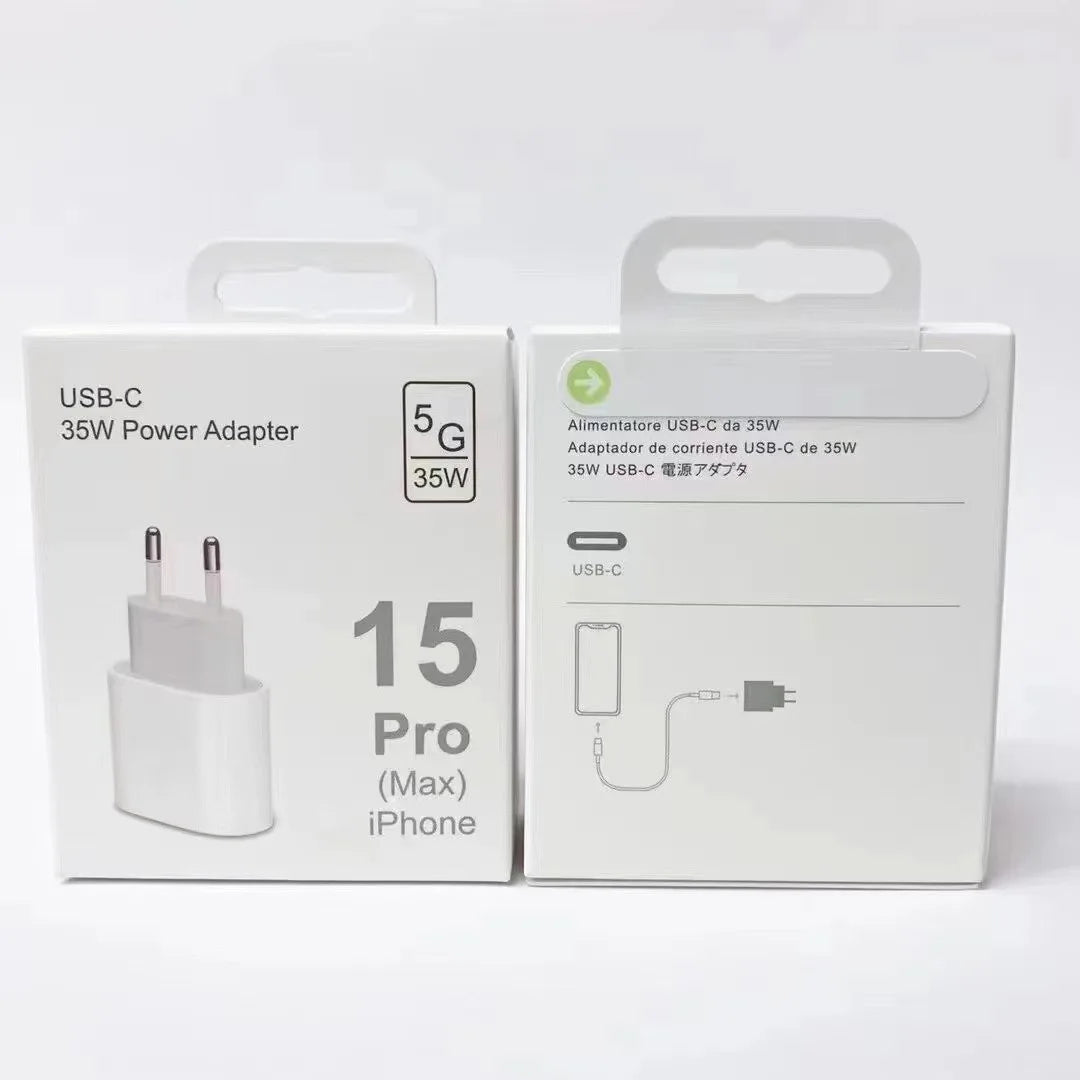 Chargeur rapide PD USB C 35W, pour iPhone 17 16 15 Pro Max 11 12 13 14, adaptateur d'alimentation X XS 8, charge rapide, accessoires de téléphone