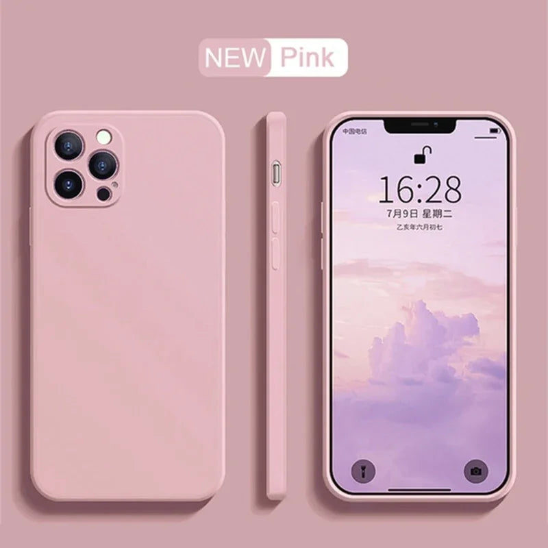 Soft TPU Phone Cover iphone 16 Pro Max Case Original Liquid Silicone  For iphone 15 14 13 14 11 Pro Max mini 14 15 16 Plus Coque