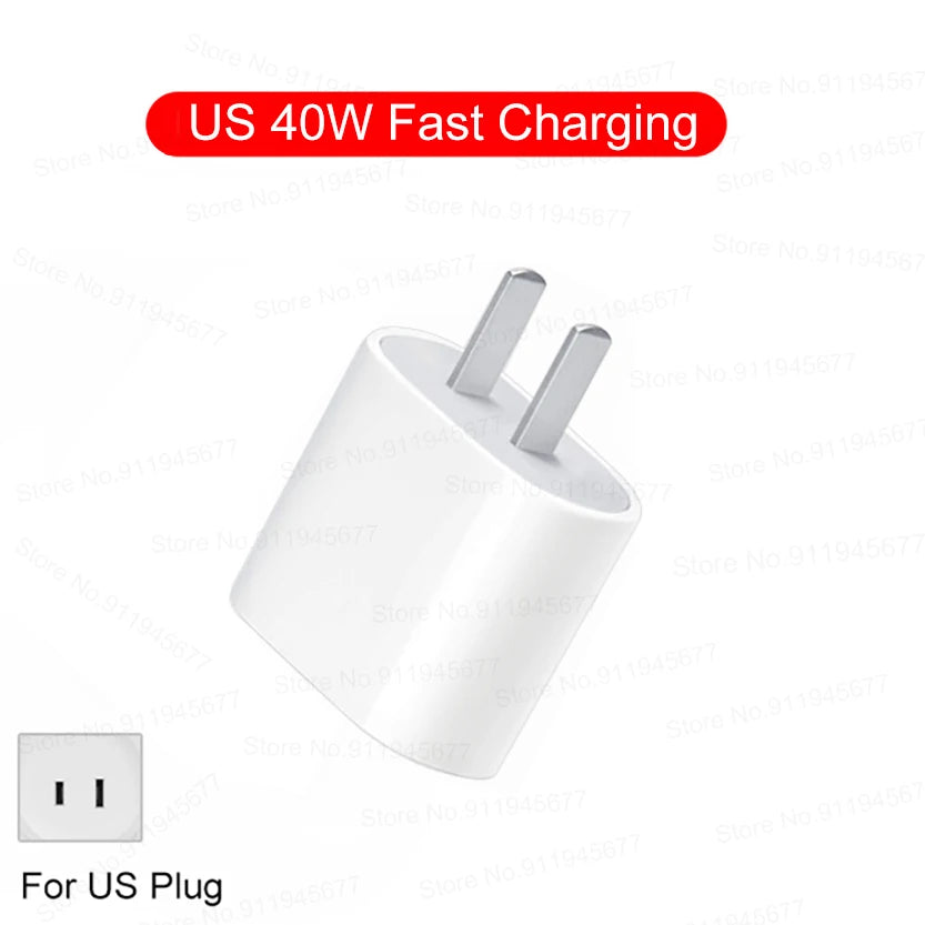 PD 40W téléphone chargeur rapide pour iPhone 17 16 15 14 13 12 11 Pro Max 8 Plus iPad Charge rapide Type C câble de Charge USB C ligne de données