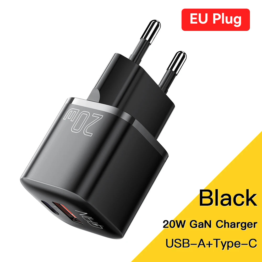 Essager 20W GaN USB Type C chargeur PD Charge rapide téléphone QC 3.0 chargeurs rapides pour iPhone 14 13 12 11 Pro Max Mini iPad Charge