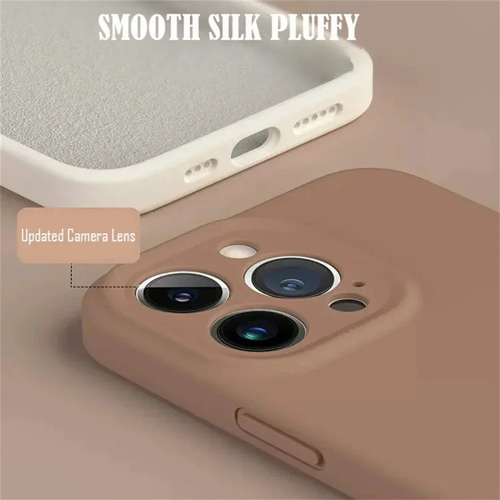 Soft TPU Phone Cover iphone 16 Pro Max Case Original Liquid Silicone  For iphone 15 14 13 14 11 Pro Max mini 14 15 16 Plus Coque