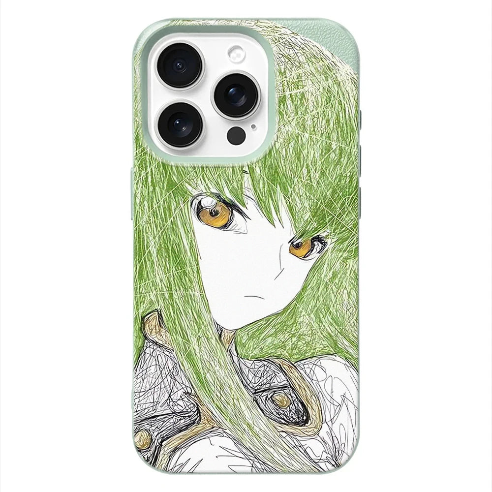 luxury comic Sketch Of Anime Character Soft Case protection for iPhone 17 16 15 13 12 11 14 17 Pro Max Coque