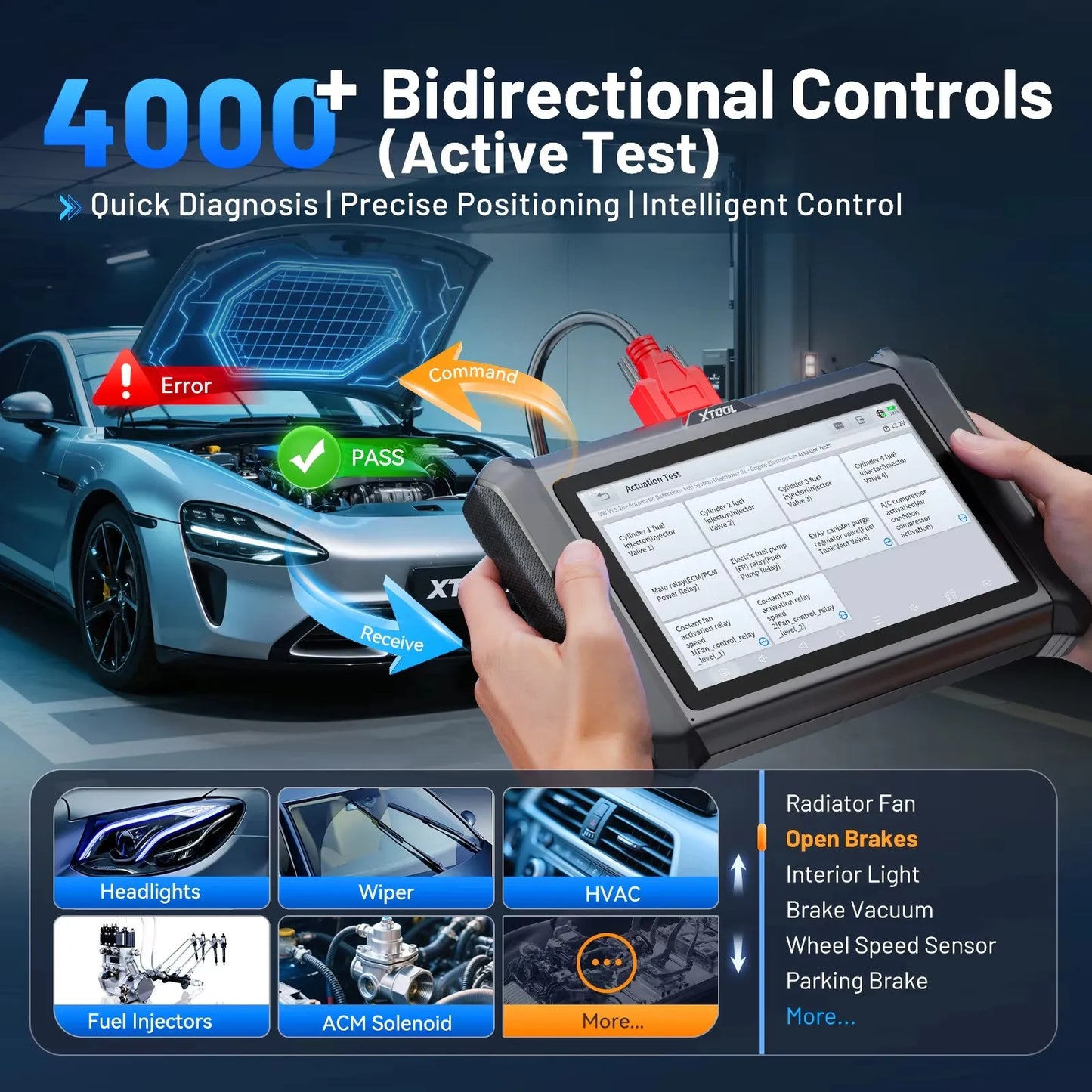 XTOOL D7S V2.0 Car Diagnostic Tools CAN FD DOIP FCA ECU Coding XTOOL D7 OBD2 Auto Automotive Tool Scan All System 39+ Reset