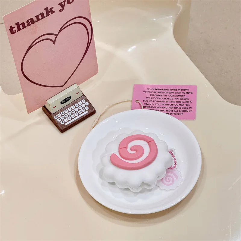 Cute Doughnut Headphone Case For AirPods 4 (2024) Airpod Pro 1 2 3 Bluetooth Earbuds Charging Box Protective Earphone Case Cover
