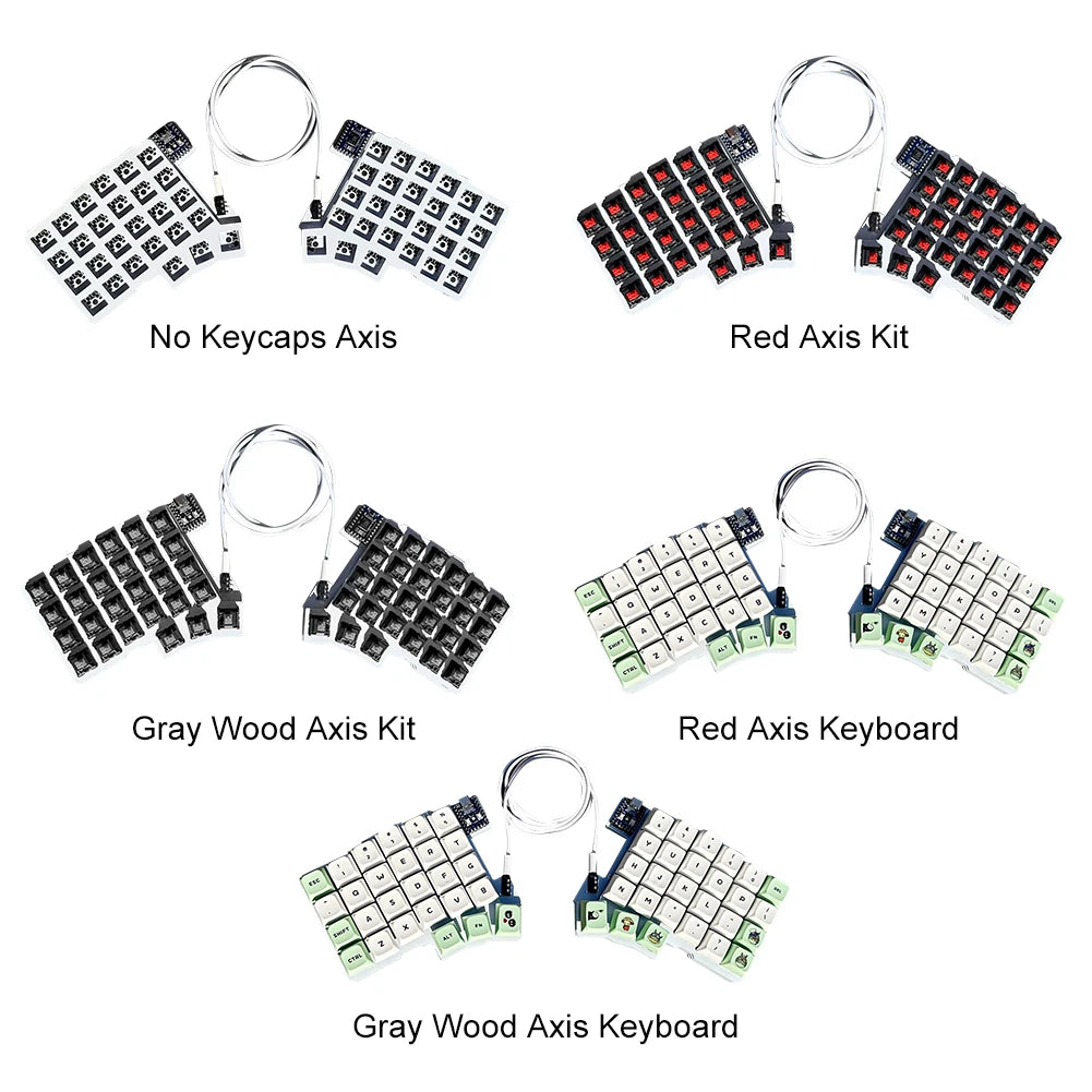 Silakka54 Split Keyboard Kit VIAL/QMK Wired Custom Hotswap Ergonomic Gaming Keyboard Left And Right Handed Mechanical Keyboard
