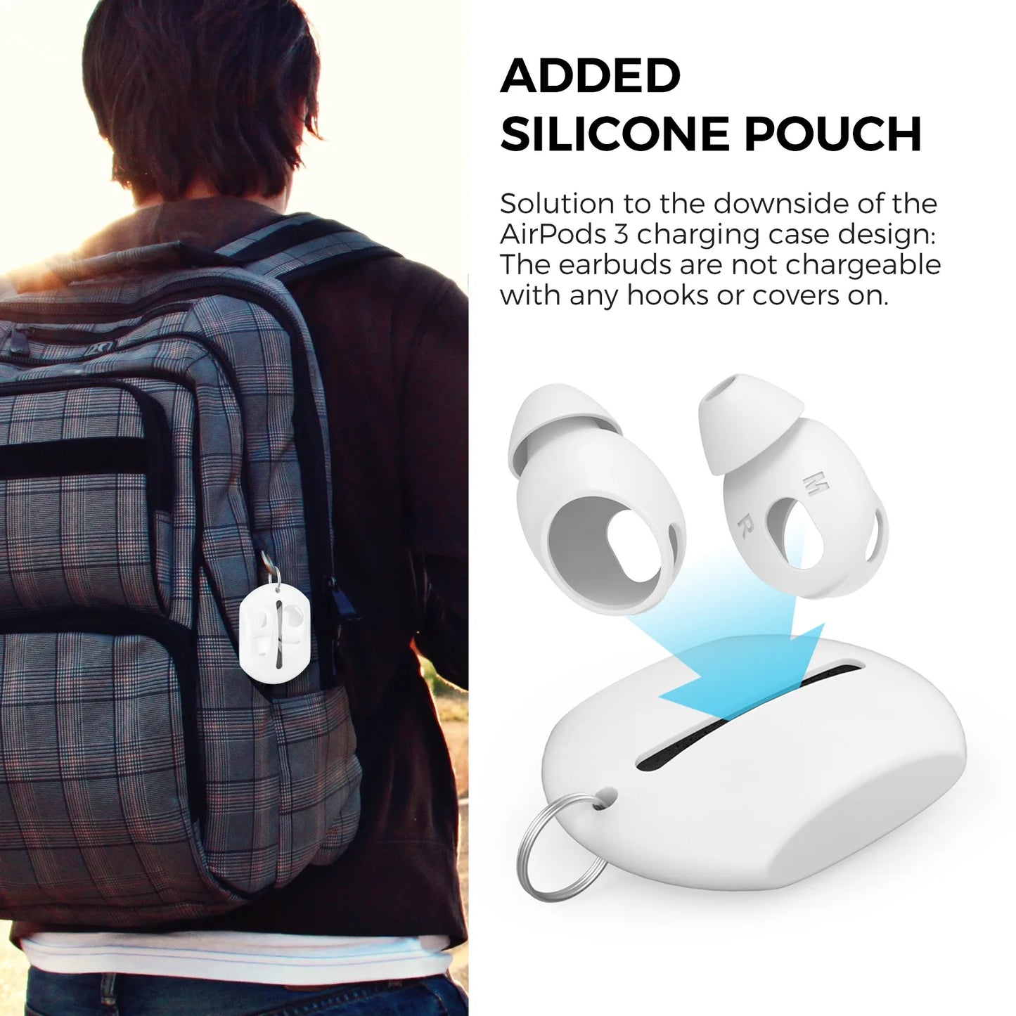 Wireless Bluetooth Earbuds AirPods 3 In Ear Silicone Soundproof Ear Caps Tips For Environmental Protection Flat Installation