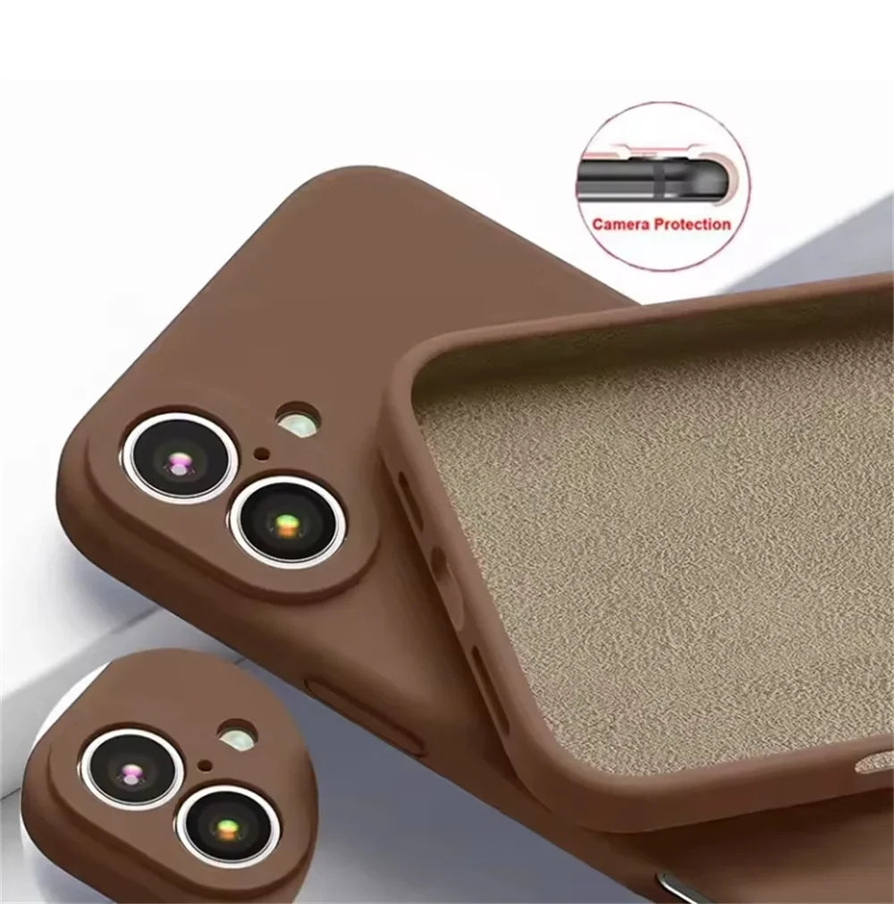 Soft TPU Phone Cover iphone 16 Pro Max Case Original Liquid Silicone  For iphone 15 14 13 14 11 Pro Max mini 14 15 16 Plus Coque
