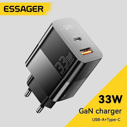 Essager-Chargeur USB Type-C, Charge Rapide PD, GaN, 33W, iPhone 14 13 12 11 Pro Max XS 8 P, iPad Pro Air iPad Mini