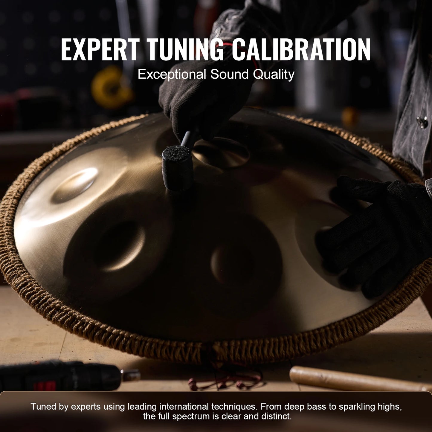 SucceBuy Handpan Drum 22 in D Minor Hand Drum Hand Pan Drum Instrument with Mallets Steel Healing Sound Drum for  Beginners