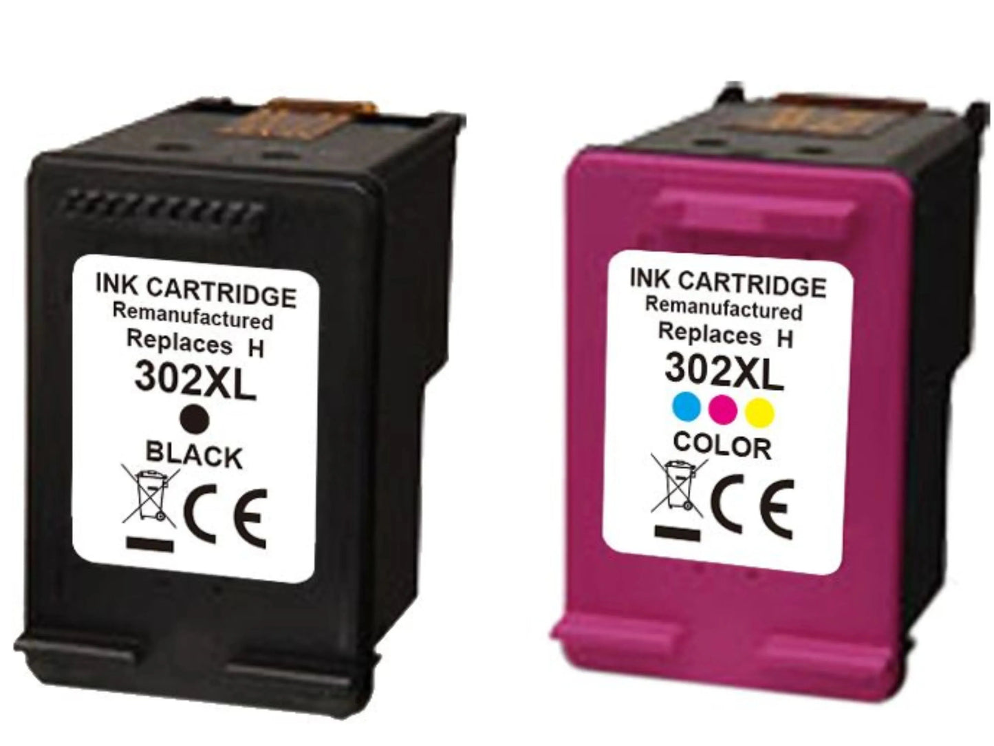 2er Set XL Patronen – Ersatz für HP 302XL black & color – Kompatible Tinte für DeskJet, ENVY & OfficeJet
