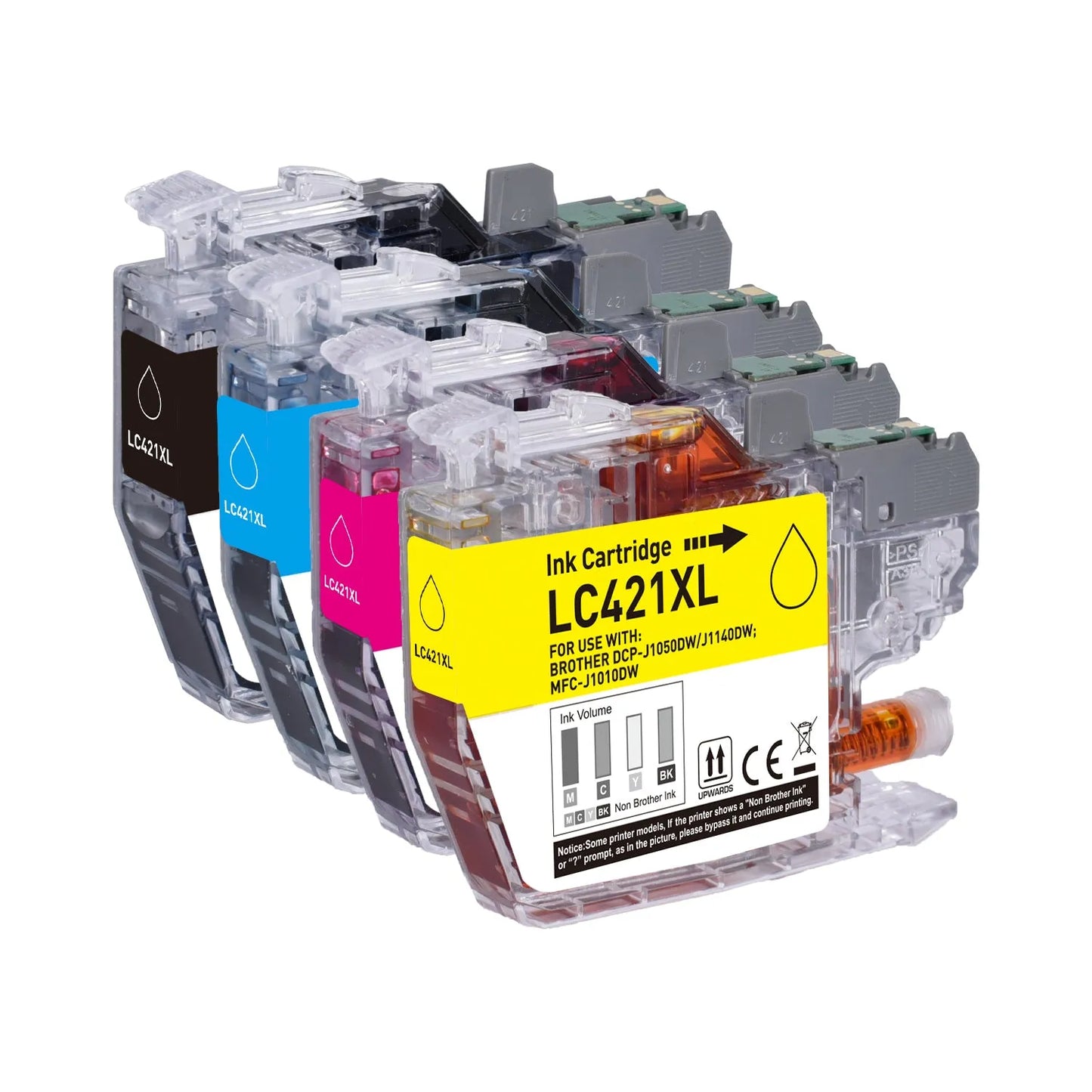 Patronen kompatibel mit Brother LC-421XL – 4er Set Schwarz & Farbe